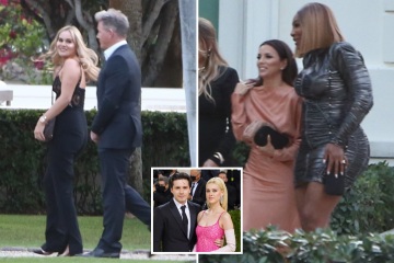 Brooklyn welcomes Gordon, Eva Longoria & Serena Williams to pre-wedding bash