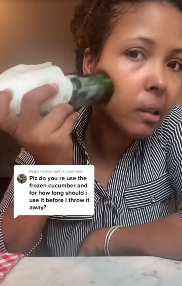 She doesn't use any other product except for a moisturiser afterwards